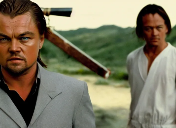 Image similar to film still Leonardo Dicaprio in kill bill 2003