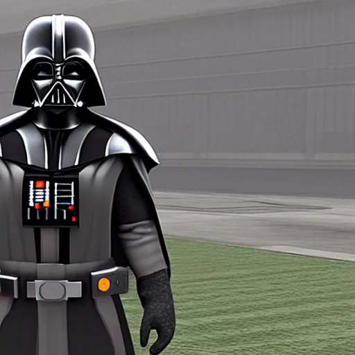 Image similar to Gameplay screenshot of Darth Vader in gmod, garry's mod, source engine