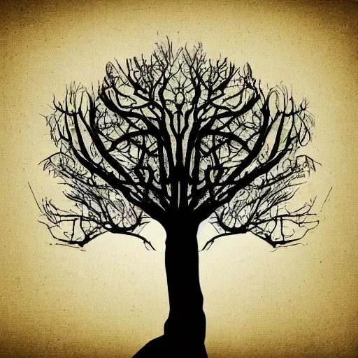 Image similar to Tree of Death, digital art