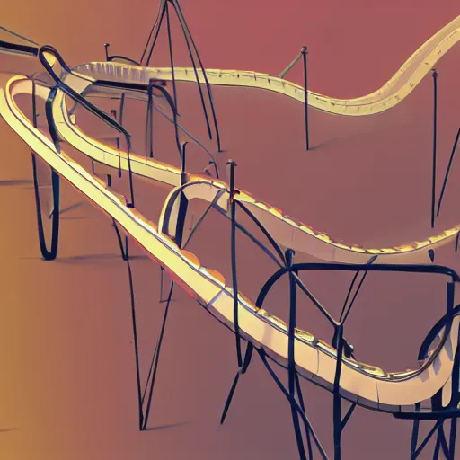 Image similar to roller coaster, liminal space