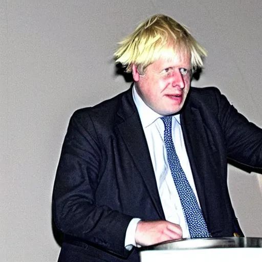 Prompt: boris johnson with a bowl cut