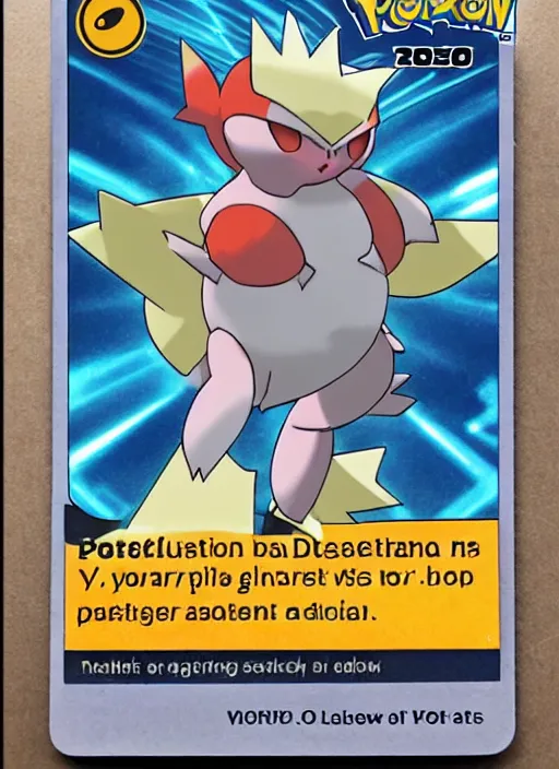 Image similar to a pokemon card from the 2 0 5 0 s