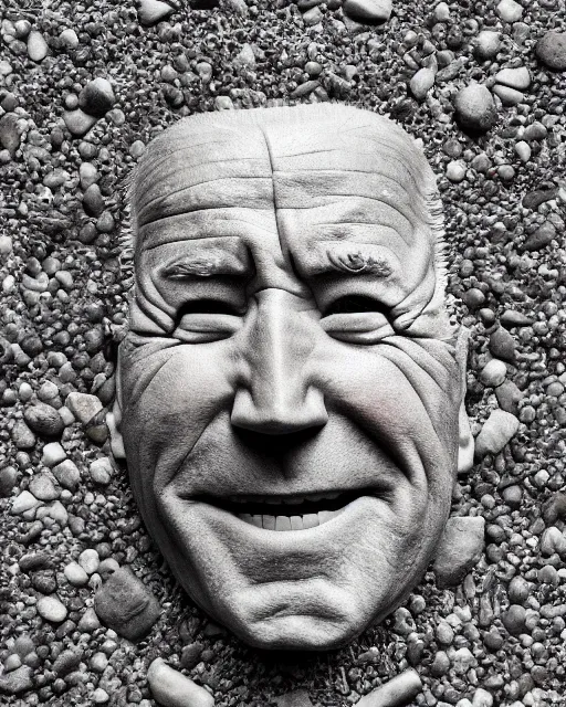 Prompt: joe biden made of stones