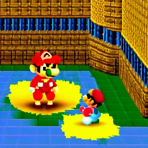 Image similar to a still of the brood, 1 9 9 6 super mario 6 4 graphics nintendo 6 4 visuals aesthetic