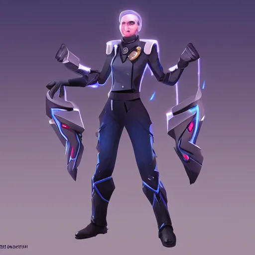 Image similar to nikola tesla overwatch hero concept character, trending on artstation