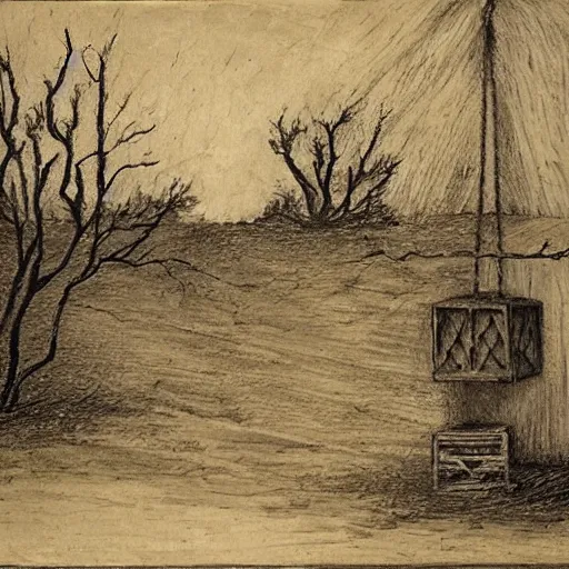 Image similar to the gallows, dark and creepy