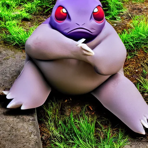Image similar to national geographic photo of gengar, pokemon in the wild, intricate, portrait, 8 k highly professionally detailed, hdr, award winning