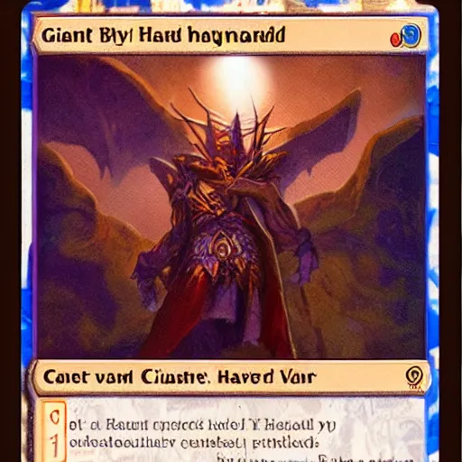 Prompt: hundred handed giant, magic the gathering card art