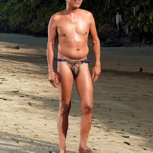 Prompt: Vajiralongkorn beach bum, tmz, photo