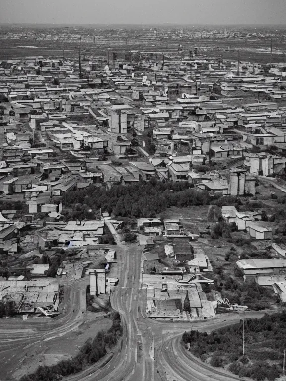 Image similar to low - cost soviet suburbs, photo, extreme wide shot