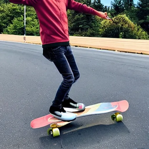 Prompt: Alex Chen from Life is Strange True Colors riding a skateboard