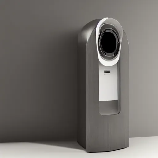 Image similar to a water dispenser made by bang and olufsen, speaker design, dispenser design, product design, octane render, high definition