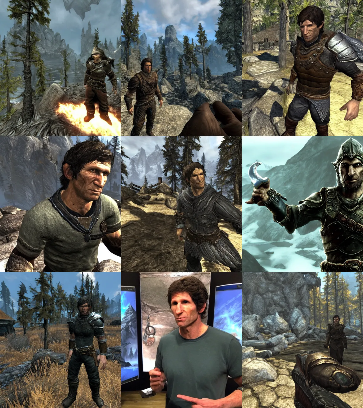 Prompt: Todd Howard hands you a used copy of Skyrim, POV