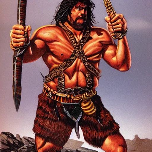 Image similar to barbarian warrior by Larry Elmore