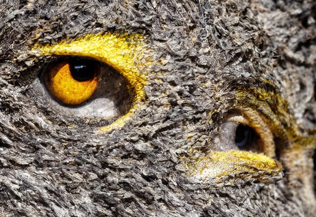 Image similar to a dragon with yellow eyes