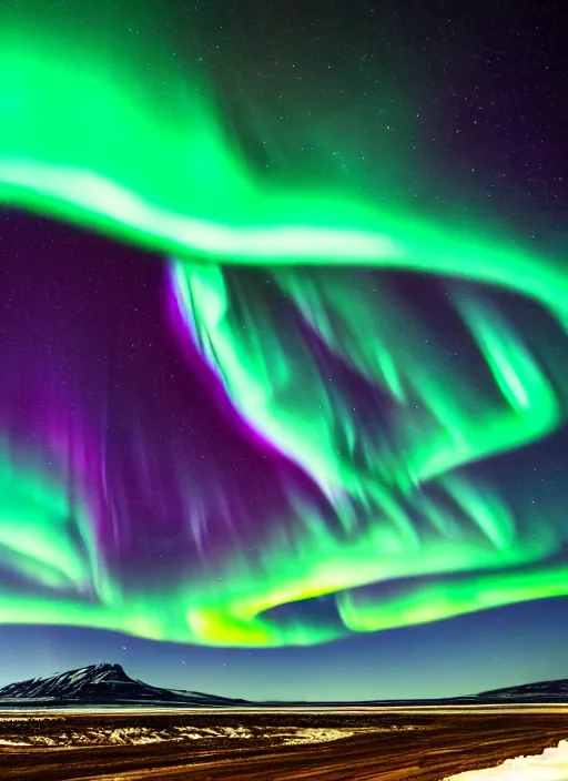 Image similar to northern lights in the night sky over iceland