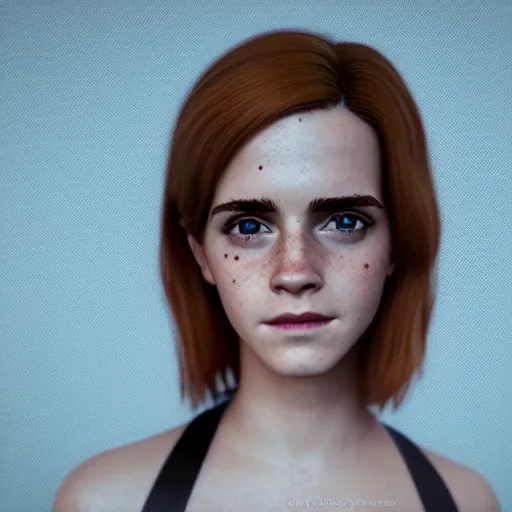 Image similar to textured film grain freckled face emma watson as a pixar character cgsociety octane render unreal engine redshift render trending on artstation trending on artstation render blender behance cg superhero
