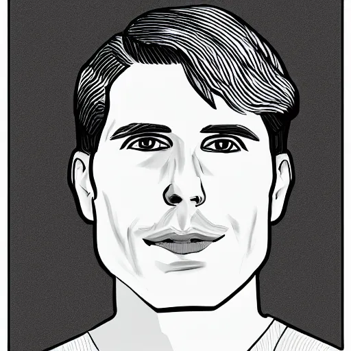 Image similar to one - line drawing of jerma 9 8 5