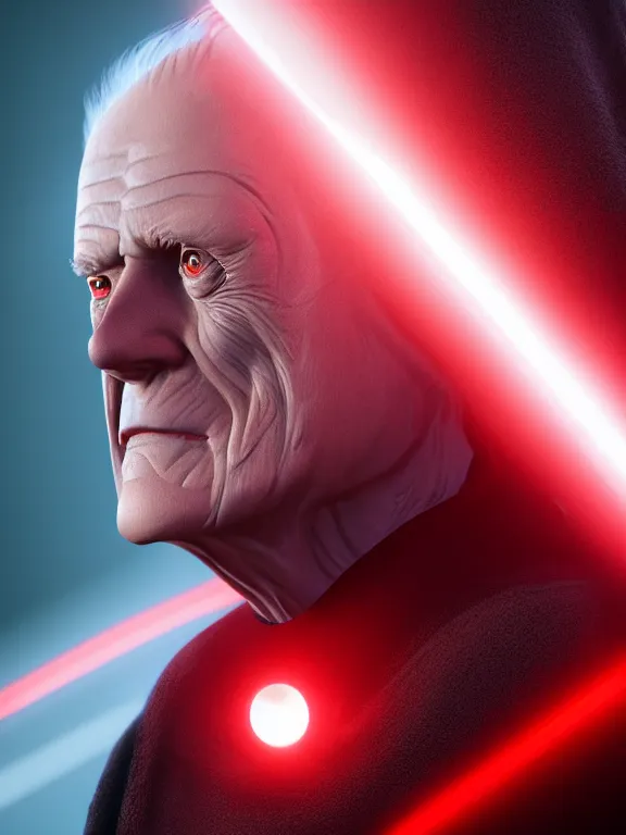 Prompt: portrait art of Palpatine but ginger, 8k ultra realistic , lens flare, atmosphere, glow, detailed, intricate, full of colour, cinematic lighting, trending on artstation, 4k, hyperrealistic, focused, extreme details, unreal engine 5, cinematic, masterpiece