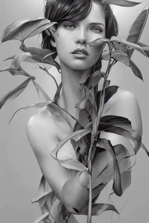 Prompt: ultra realistic illustration, banana plants drawing, white background, elegant, highly detailed, digital painting, concept art, smooth, sharp focus, illustration, art by artgerm and greg rutkowski and alphonse mucha