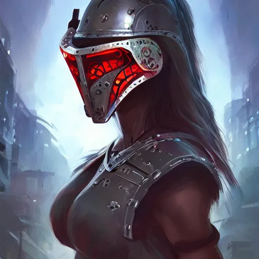 Image similar to cyberpunk viking helmet mask warrior goddess robot ninja fantasy, art gta 5 cover, official fanart behance hd artstation by jesper ejsing, by rhads, makoto shinkai and lois van baarle, ilya kuvshinov, ossdraws