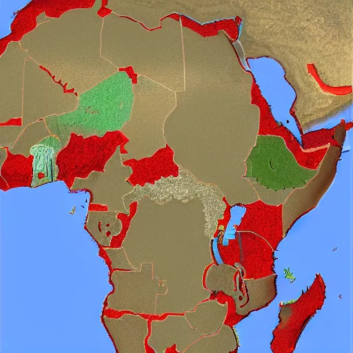 Prompt: africa county with 0, 9 0 0 hdi