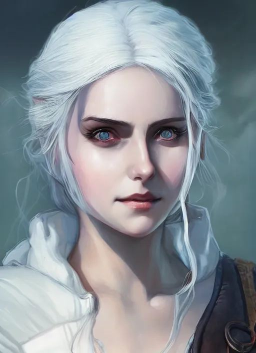 Image similar to character concept art of ciri from the witcher | | cute - fine - face, pretty face, realistic shaded perfect face, fine details by stanley artgerm lau, wlop, rossdraws, james jean, anime style, andrei riabovitchev, marc simonetti, and sakimichan, tranding on artstation