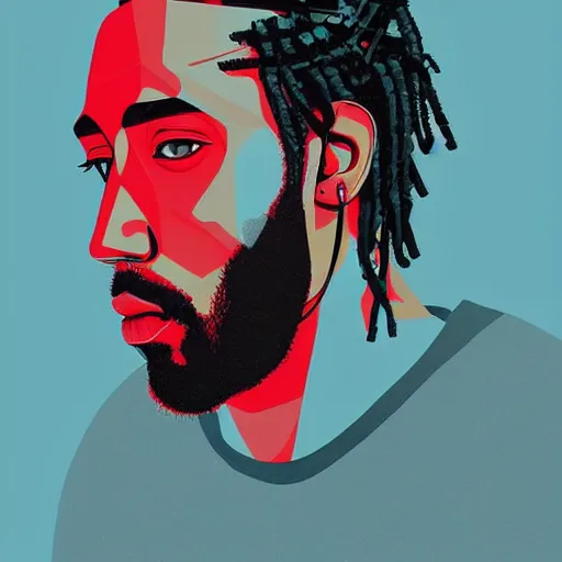 Image similar to a portrait of kawhi leonard in a scenic environment by conrad roset, hyperdetailed, cyberpunk, cool, cybernetically enhanced, trending on artstation