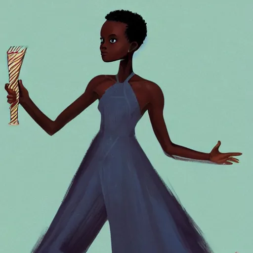 Prompt: lupita nyongo as a character by jk rowling, concept art