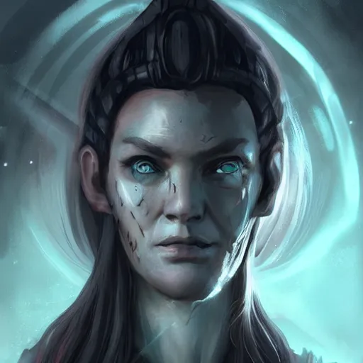 Image similar to scifi viking woman, portrait, warrior, science fiction, d & d, concept art, matte, sharp focus, illustration, concept art,