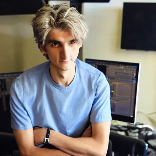 Prompt: handsome xqc, studio shot