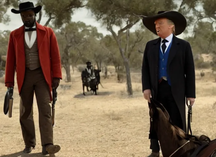 Prompt: donald trump in django unchained