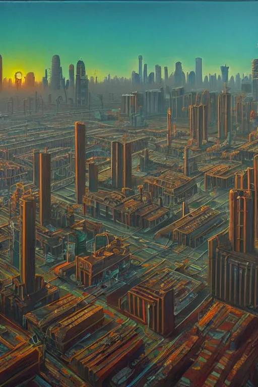 Image similar to downtown london in a redwood solar punk vision, oil on canvas by klaus burgle, simon stalenhag, ultra - realistic 3 d depth shading