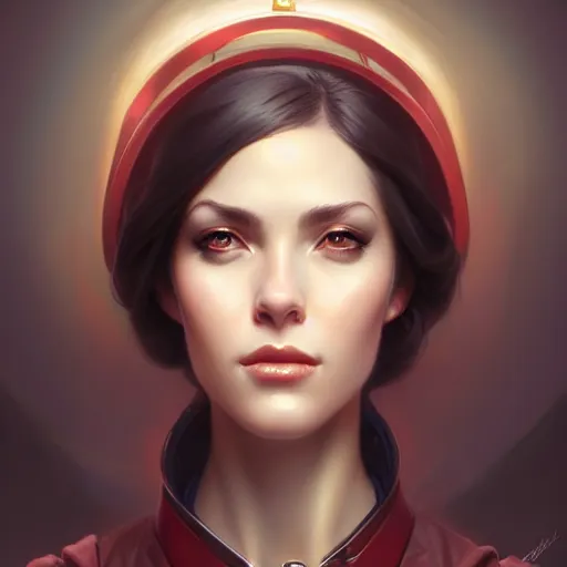 Prompt: Portrait of a seductive lady engineer, highly detailed, digital painting, artstation, concept art, smooth, sharp focus, illustration by Artgerm and Tom Bagshaw and Greg Rutkowski