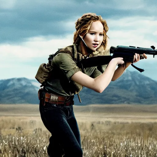 Image similar to Promo picture of Jennifer Lawrence as Danny Plainview There Will be Blood remake (2029)