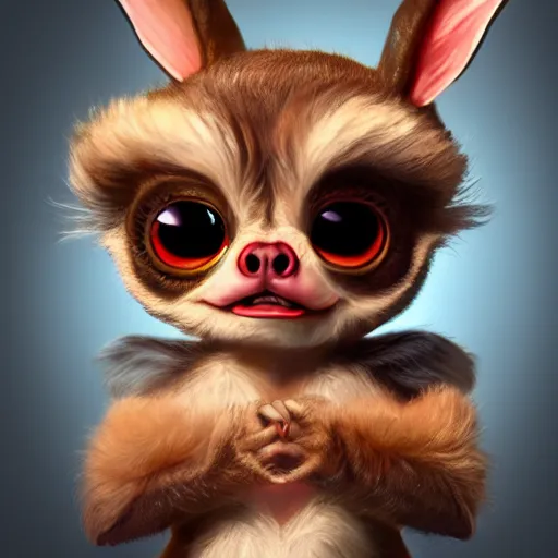 Image similar to cute gizmo the mogwai from gremlins movie, award winning creature portrait photography, extremely detailed, artstation, 8 k, sensual lighting, incredible art, wlop, artgerm