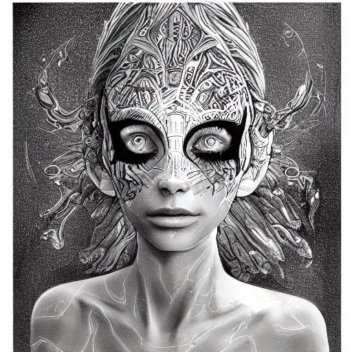 Prompt: a sketch drawing, ultra detailed, astral travel, magic, third eye, beautiful woman, surreal city, trending on artstation