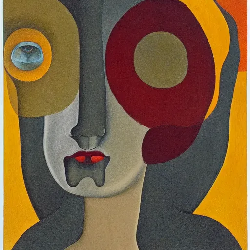 Image similar to floral face portrait by leonetto cappiello and wojciech siudmak and ernst fuchs, anni albers, oil on canvas