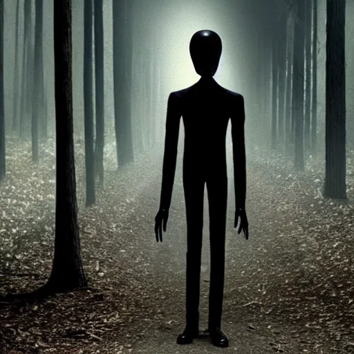 Prompt: still photo of slenderman in the opening of american horror story, cinematic lighting, scene, cinematic
