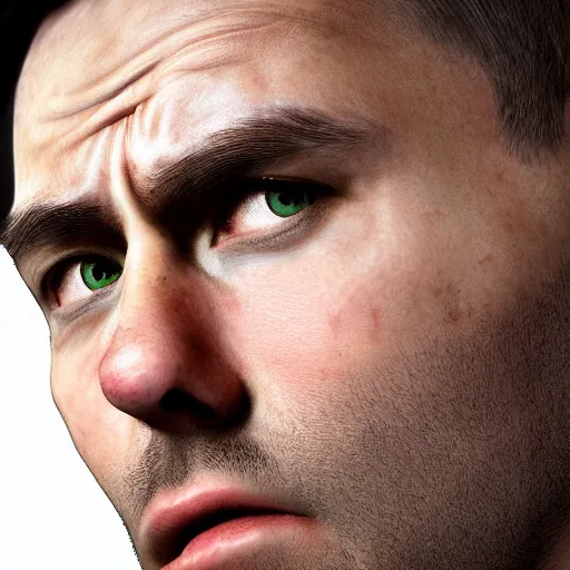 Image similar to confused man portrait ,photo realistic, high detail