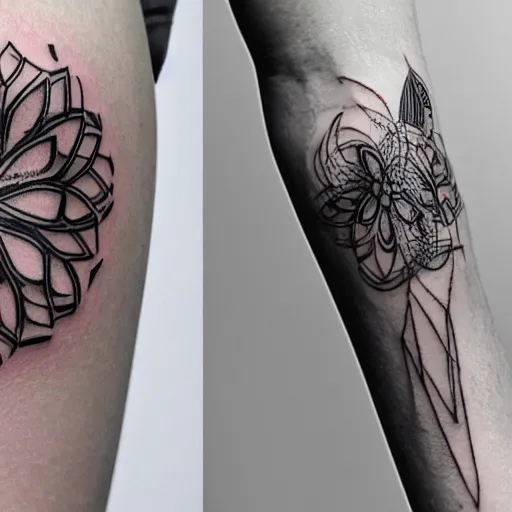 Image similar to the first tattoo designed by AI