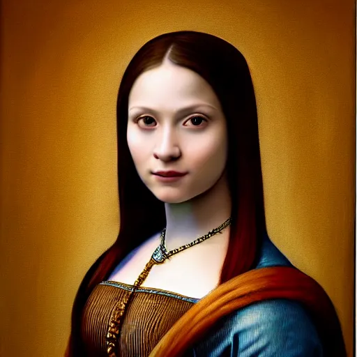 Prompt: ultra realistic portrait painting of female DJane MissK8, painted by Da Vinci