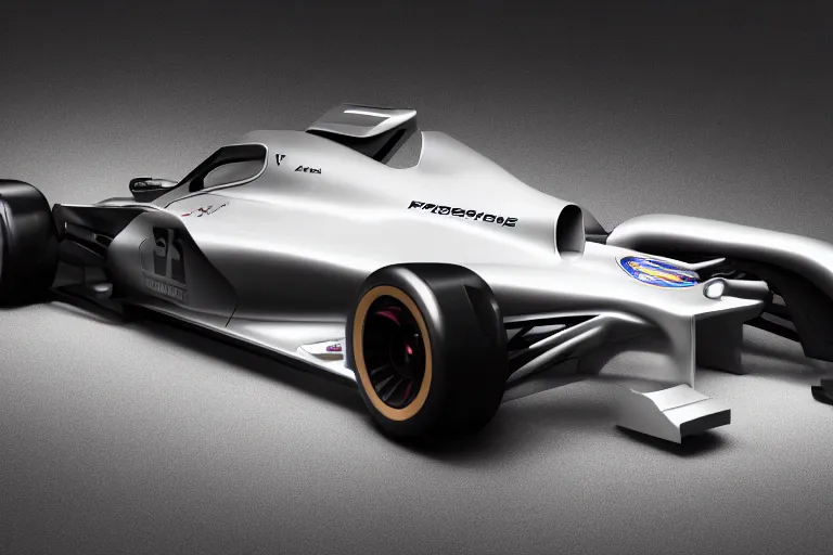 Image similar to porsche design of a f 1 car, solidworks, octane render, studio light, 3 5 mm