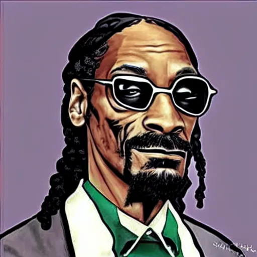 Image similar to snoop dogg drawn in walking dead art style comic