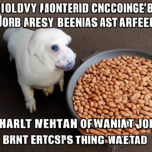Prompt: meme about british people eating beans