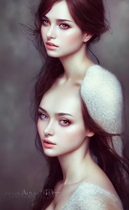 Image similar to a gorgeous russian female photo, bokeh, beautiful face, professionally retouched, soft lighting, realistic, smooth face, full body shot, torso, dress, perfect eyes, sharp focus on eyes, 8 k, high definition, insanely detailed, intricate, elegant, art by artgerm and kyoung hwan kim