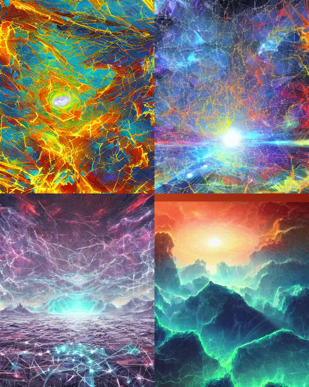 Prompt: adjustment of temporal matrix, broken fractured ethereally pixiv scenery art desolate soul expansion address, 9 0 % completed unexplainable artwork in grand color schemes, cold colors, cold biome with medium temperature eternally present planck length 3 9 5 th dimension of your reasoning view