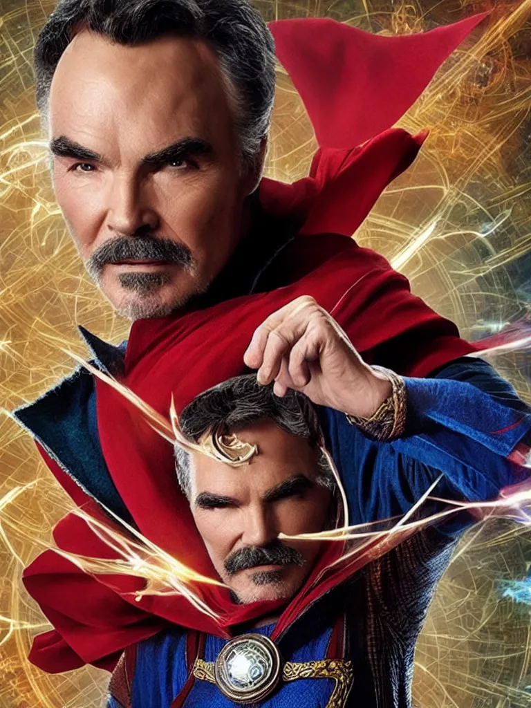 Image similar to Burt Reynolds as Doctor Strange