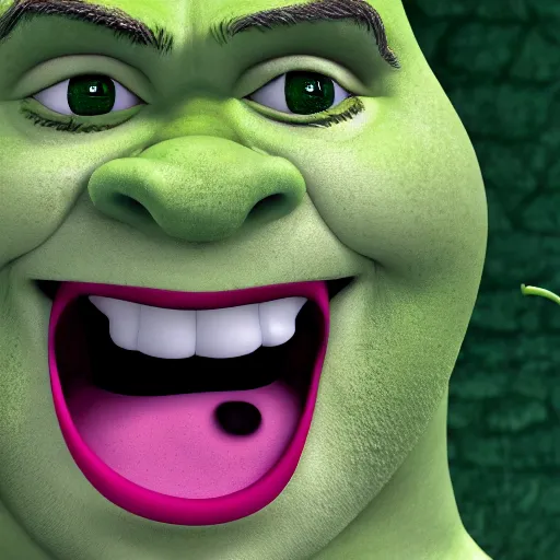 Image similar to Shrek sobbing, crying, depressed, photo, detailed, 4k