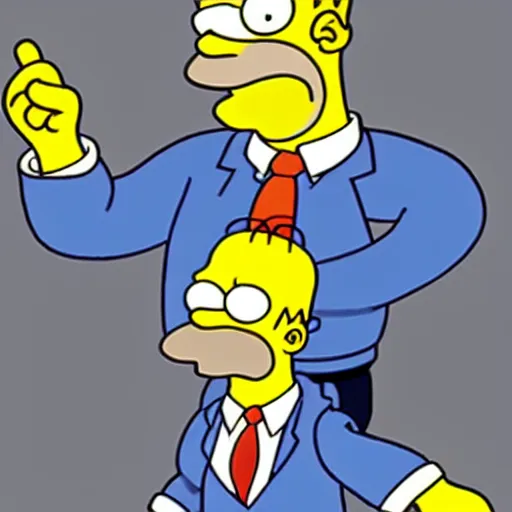 Image similar to photo of homer simpson as joe biden